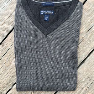 Stafford Pima cotton sweater vest L